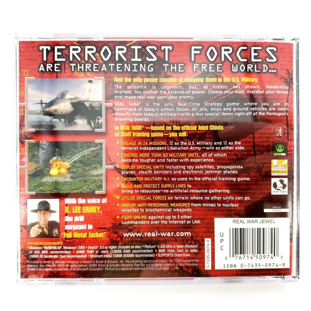 Real War Air, Land, Sea PC Complete In Jewel Case w/ Manual & Insert Mint Disc